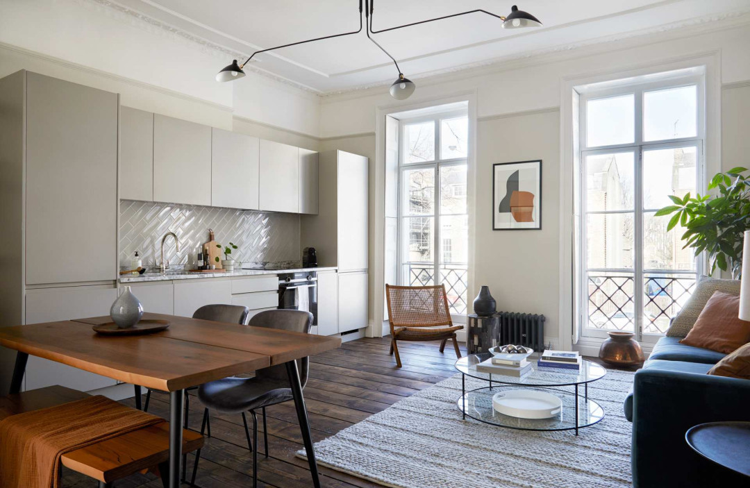 Open plan dining and living room