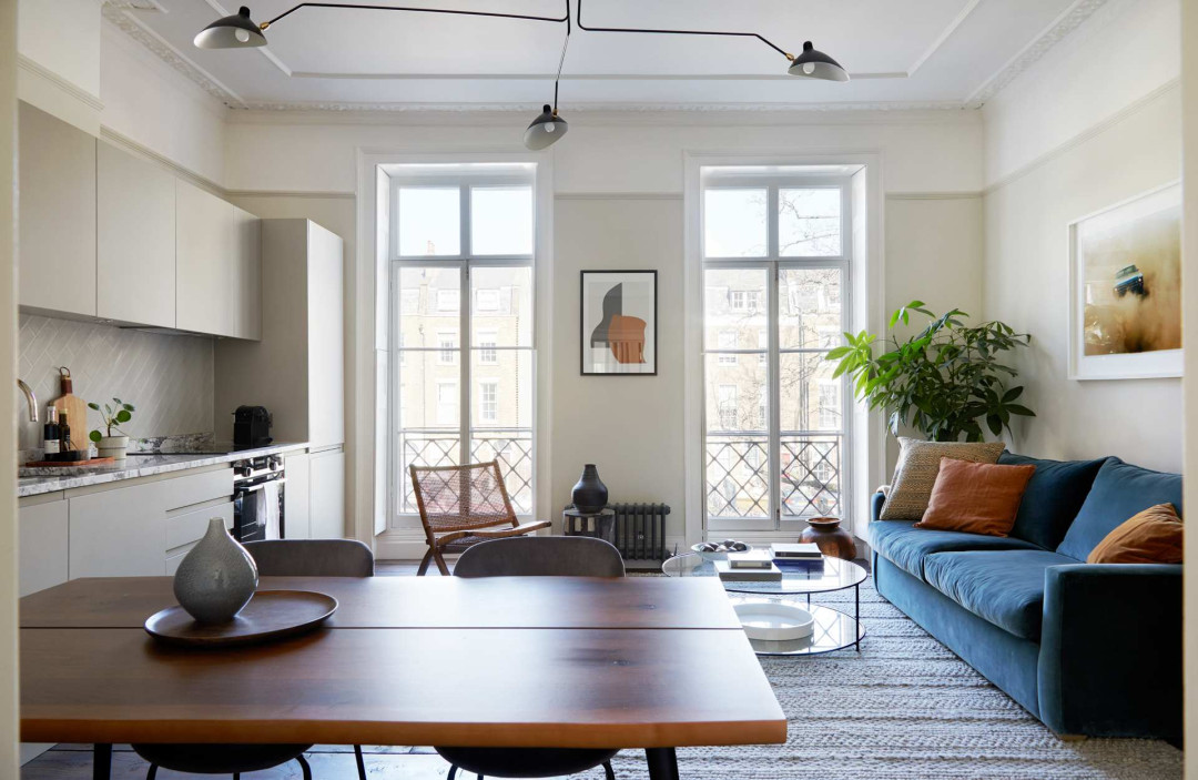 Open plan dining and living room