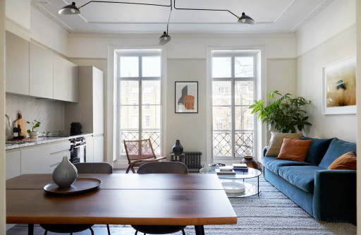 Open plan dining and living room