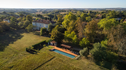 Chateau de Siregand aerial view