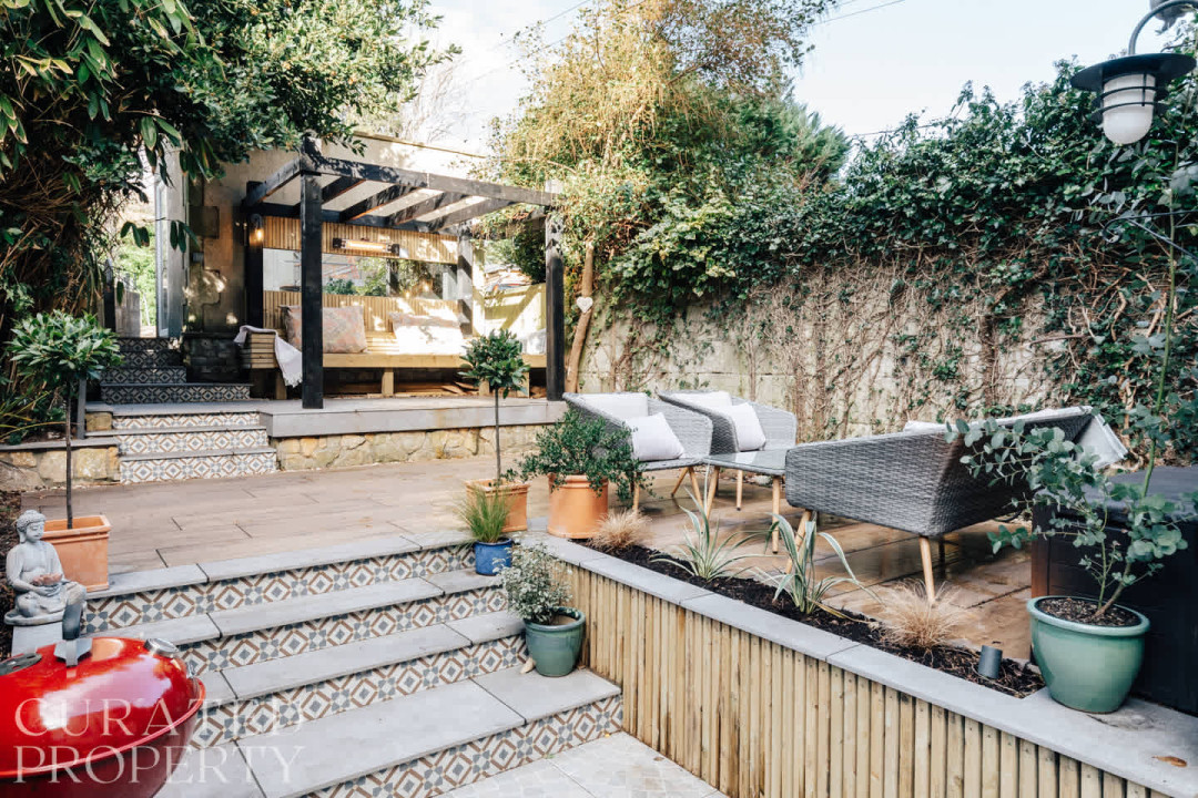 Private garden area with BBQ