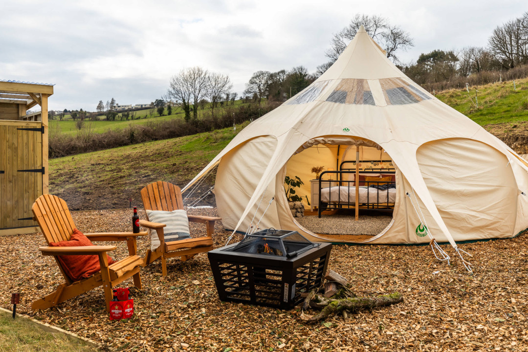 Glamping tent exterior