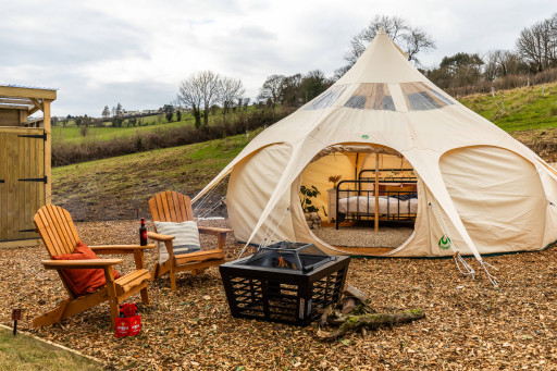 Glamping tent exterior