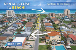 Bright Beachside Retreat – 2BR Pool Home Just 100 Yards to Sand & Surf | Patio + Parking | Walk to Dining & Beach Access
