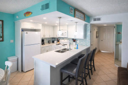 Bright Coastal Kitchen + Island Bar | Steps to Beach | Modern Amenities & Relaxed Vibe