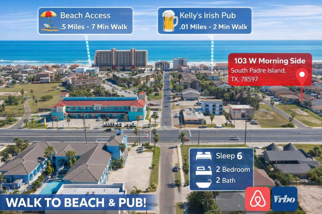 Bright Coastal Retreat – 7 Min Walk to Beach, Steps from Kelly’s Pub, Near Dining & Nightlife