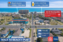 Bright Coastal Retreat – 7 Min Walk to Beach, Steps from Kelly’s Pub, Near Dining & Nightlife