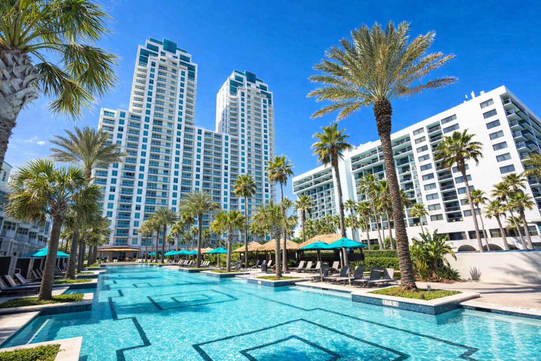 Luxury Resort-Style Condo | Oceanview Pool, Palm-Lined Cabanas, Walk to Beach & Dining