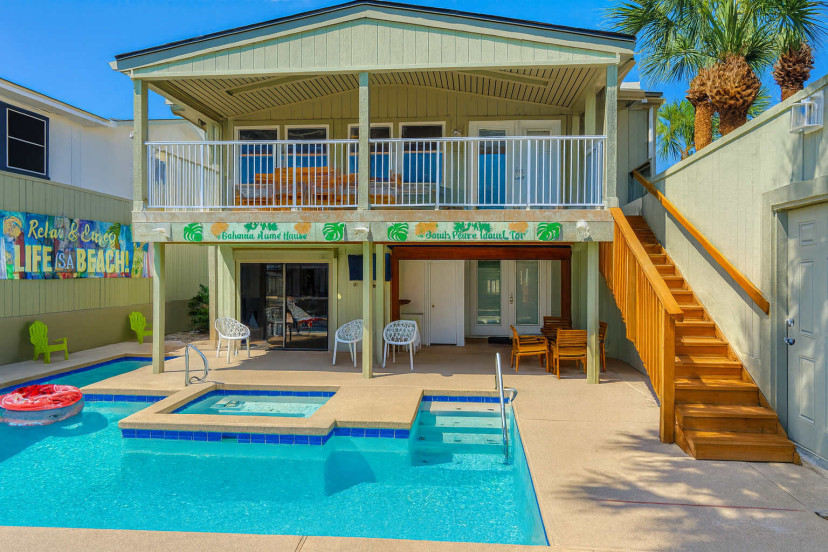Bahama Mama House 
A bright, easygoing coastal escape where days flow from sunlit hangs by the pool to slow evenings on the balcony. This laid‑back beach house brings a warm, welcoming feel that makes every stay simple,  relaxing & effortlessly stay.