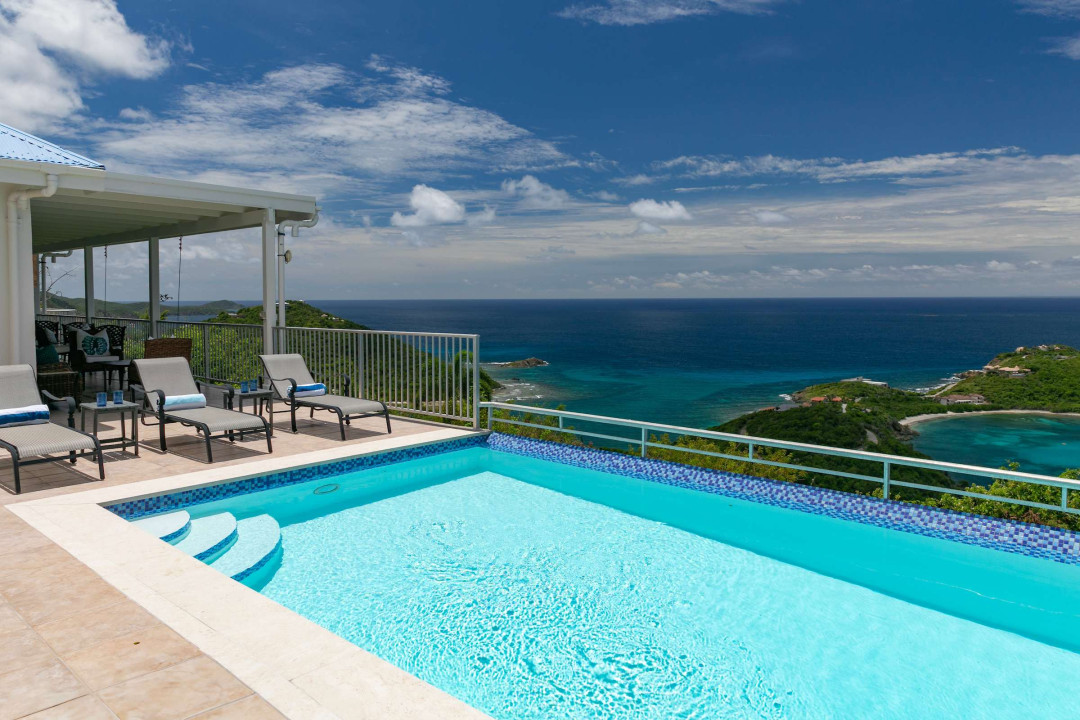 Private pool overlooking the south shore all the way to St. Croix