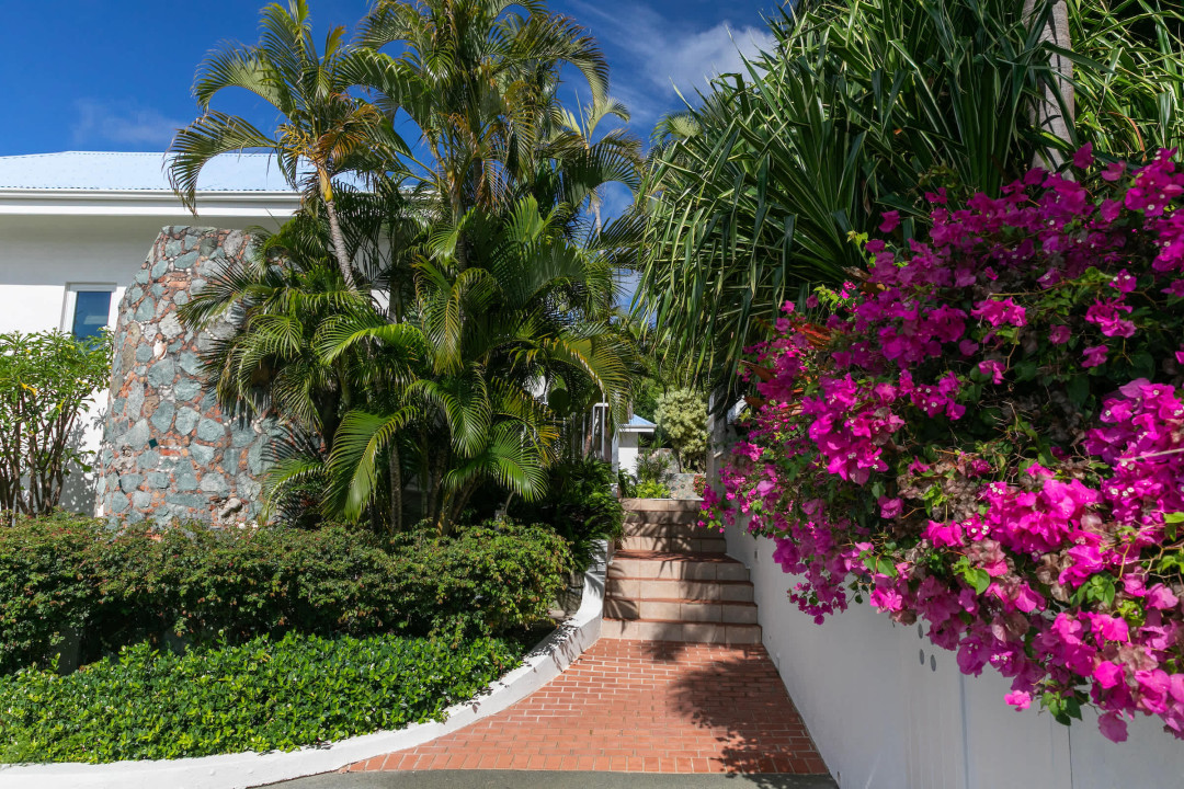 Lush landscaping to welcome you in