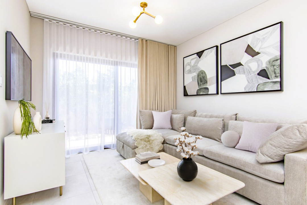 After a day of activity, unwind and relax on this soft sofa.