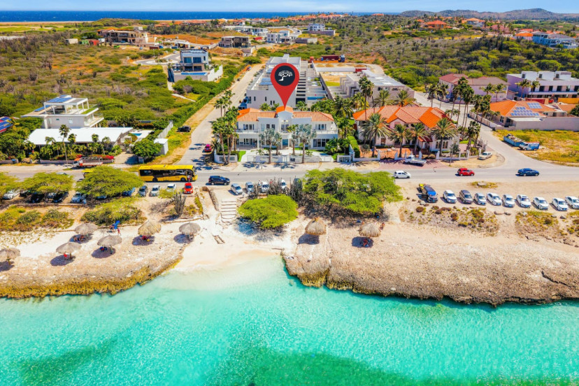 Beachfront stay with crystal-clear views.