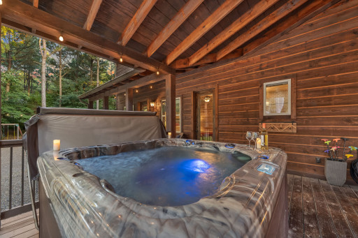 Relax in hot tub
