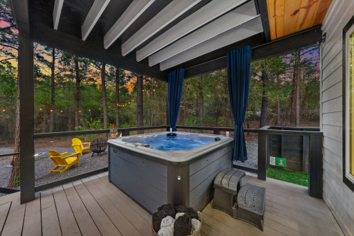 Sit back, relax, and enjoy the natural scenery all from the spacious hot tub on the outdoor deck.