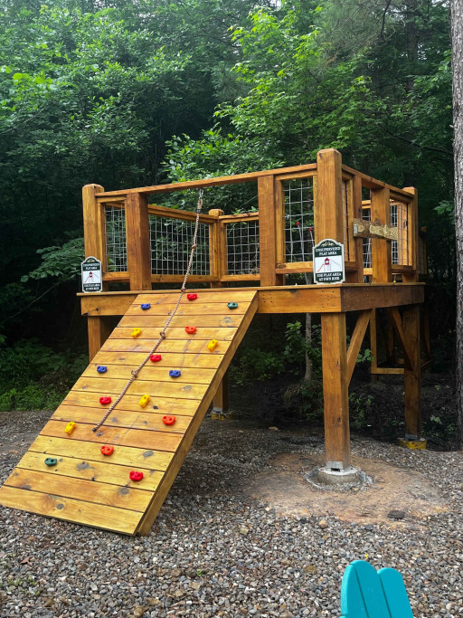 Brand NEW! Custom Playset with rope bridge into the forest for the ultimate adventure!