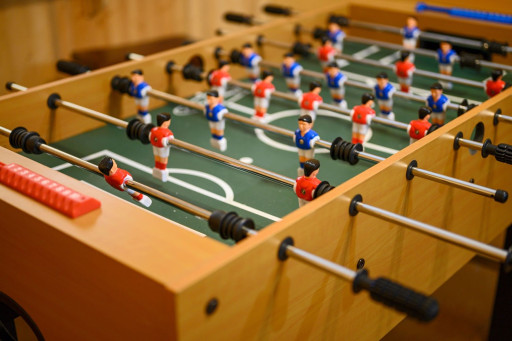 Have some fun on the foosball table!